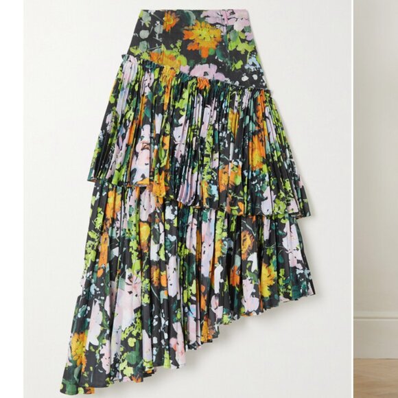 Aje Alice Floral Asymmetric Midi Maxi Skirt sz au 8 / us 4 - Picture 3 of 7